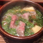 二条城ふる田 - 牛肉・新筍の花山椒鍋(1人鍋)