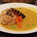 La La cafe - 春の竹の子豆乳カレー サラダ 900円