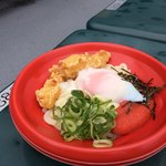 阪神甲子園球場 - 九州男児！梅野の明太子鶏天うどん800円