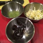 アクバル - 抹茶あんこチーズナンピザの材料たち。