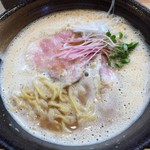 Chuuka Soba Oshitani - 【昼・夜 各10食限定】鰆と鶏の白湯そば 850円 （2018年4月）