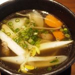 牛すじスープ。これとご飯だけでイケる。