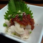 中之島ヤキニク M - ホルモン梅ポン酢。好きな人にはたまらないらしい。