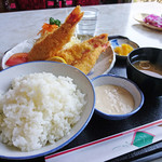 あさひ - 海老フライ定食（特大）