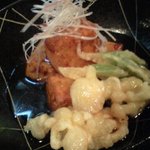 きはるの胡麻鯖や - カニ味噌豆腐の揚げあんかけ