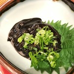 とやま鮨らーめん - ほたるいかの黒造りです。