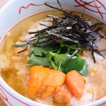 Ochazuke (wild sea bream, domestic eel, sea urchin)