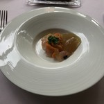 ボタンエビとウニのゼリー寄せ