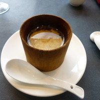 華湘 東武池袋店 - 翡翠コースの竹筒入りスープ！