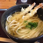 蒜山本格手打うどん やす坊 - 私のオーダー「えび天うどん」(o^^o)