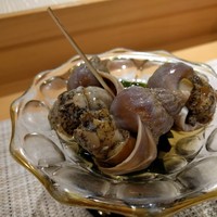 潮り - お通し（つぶ貝）なかなか肝まで取れませんでした