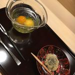 津の守坂 小柴 - きんかん、でこぽんのソルベ、生わらびもち