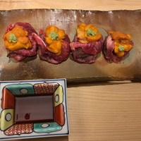 割烹酒亭 三分亭 東京ミッドタウン日比谷 - うにの肉巻き¥2200