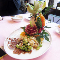 赤坂 四川飯店 - アスパラと烏賊の炒め物