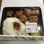 まる将 - 唐揚げ弁当(蓋付き)♪