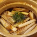まる貴そば - 小さな土鍋入りの鴨汁