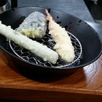 そば くら富 - 天ぷら　牛蒡､茄子､海老