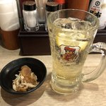 焼鳥ダイニング いただきコッコちゃん - お通しとハイボール