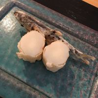 日本料理四四A2 - 稚鮎とホワイトアスパラの天ぷら