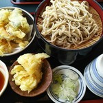 清水十割 そばいち 高崎総本店 - 粗挽き&十割蕎麦天ぷら付き￥880