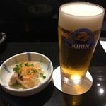 伍味酉 - ビール・お通し