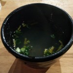 俺の魚を食ってみろ!! - お通しは、蜆汁