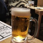 俺の魚を食ってみろ!! - 生ビール