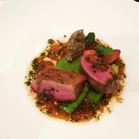 レザンファン ギャテ - シャラン産鴨胸肉ロティ 蕗の薹のコンディマン
