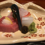 銀座 しのはら - マグロ、ヒラメ、烏賊のお造り