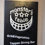 Monstar's tabLe - 可愛いロゴ看板