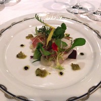 パノラミックレストラン ル・ノルマンディ - 多色野菜の取り合わせ 生ハムとイカの軽いソテー