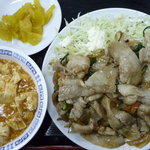 天津 - 豚肉のスタミナ定食　税込８００円