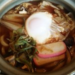 だるまうなぎ - 名古屋三昧御膳の、味噌煮込みうどんの拡大画像です。