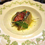 よし乃 - 鰆と時鮭のサラダ風のお皿