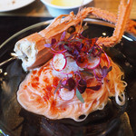 やまぐち - 冷たいパスタ　フルーツトマトのソースに駿河湾の赤座海老と冷製のカッペリーニ