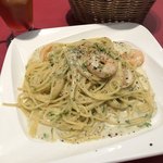 マッセリア - 小海老と生海苔のアンチョビクリームソーススパゲッティ