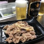 Yoshinoya - 牛皿と瓶ビール