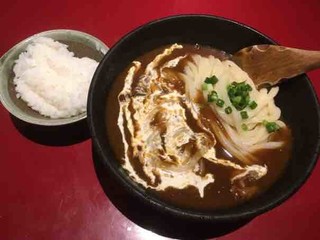 山下本気うどん - 牛テール冷あつカレーうどん