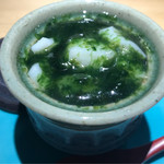 銀座 盡 - サクラマス、しんいか、青のりの蒸し物～