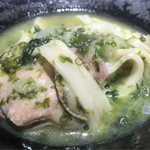 銀座 盡 - 淡路島の地はまぐり、玉ねぎ、海苔のパスタ