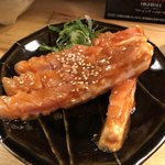 炭火焼肉ホルモン 徳臓 - サンドミノハーフ　アタリの時のサンドミノ