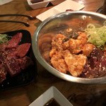 炭火焼肉ホルモン 徳臓 - 赤身切り落とし＆徳臓盛り