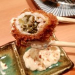 とんかつ檍 - カキフライ　リフト！