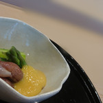鮨 田なべ - ホタルイカ・アスパラ酢味噌和え
