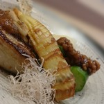 鮨 田なべ - ほっけの柚子味噌焼き　アップ