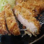 Tontei - 黒豚ロースかつ定食(150g)にアジフライ