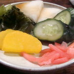 武蔵屋 - 5品目はお新香