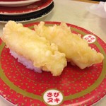 Hama Zushi - ◆イカ天（90円＋税） 上のチビがイカ天好きで、2皿食べていましたよ。