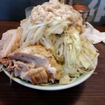 かじろうramen7 - ラーメン小750円、野菜、あぶらマシマシ