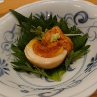 いわ志 本店 - 煮玉子とウニ